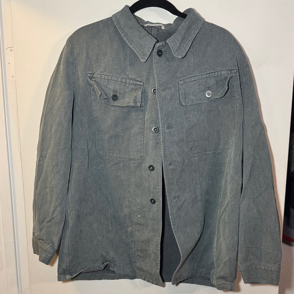 Men's Gray/light green Casual Jacket